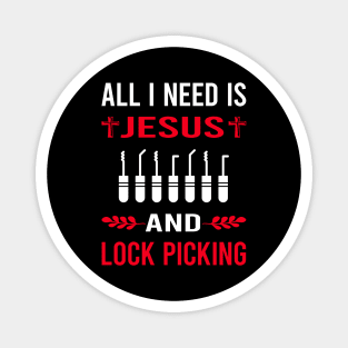 I Need Jesus And Lock Picking Pick Picker Lockpicking Lockpick Lockpicker Locksmith Locksmithing Magnet